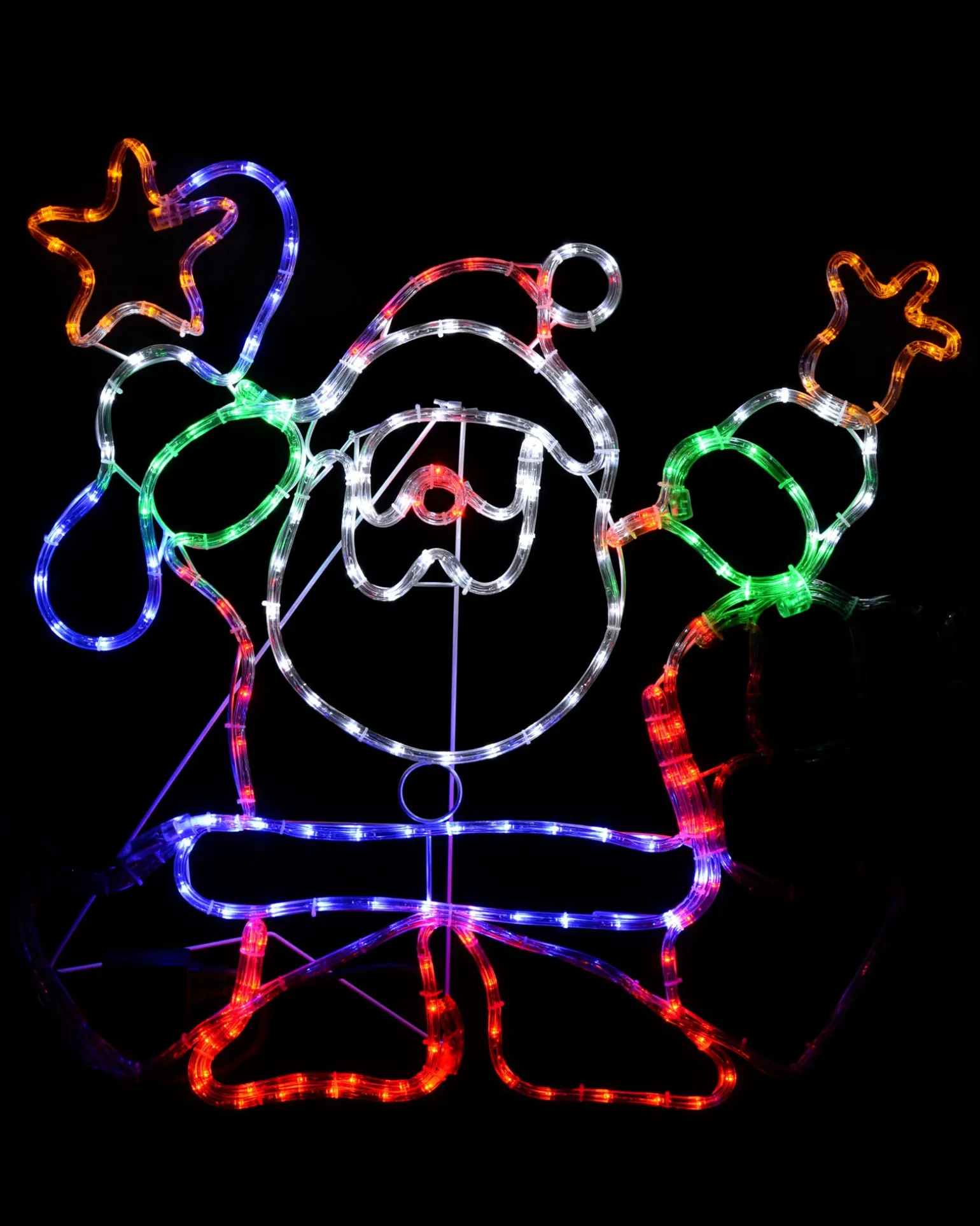 Animated Santa Rope Light Silhouette, 90 Cm