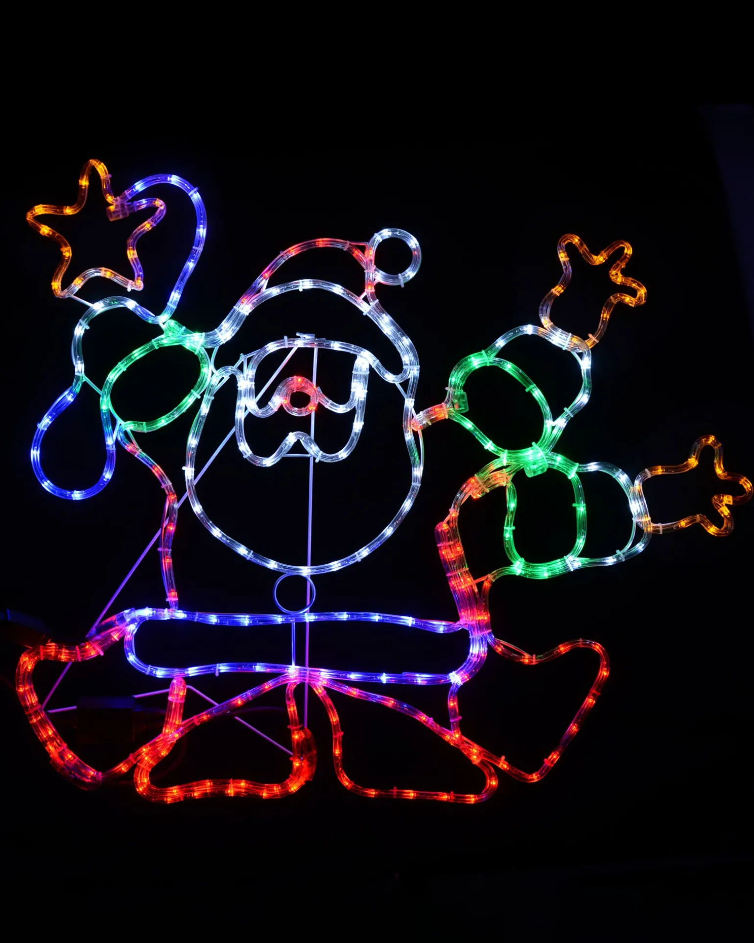 Animated Santa Rope Light Silhouette, 90 Cm