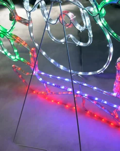 Animated Santa Rope Light Silhouette, 90 Cm