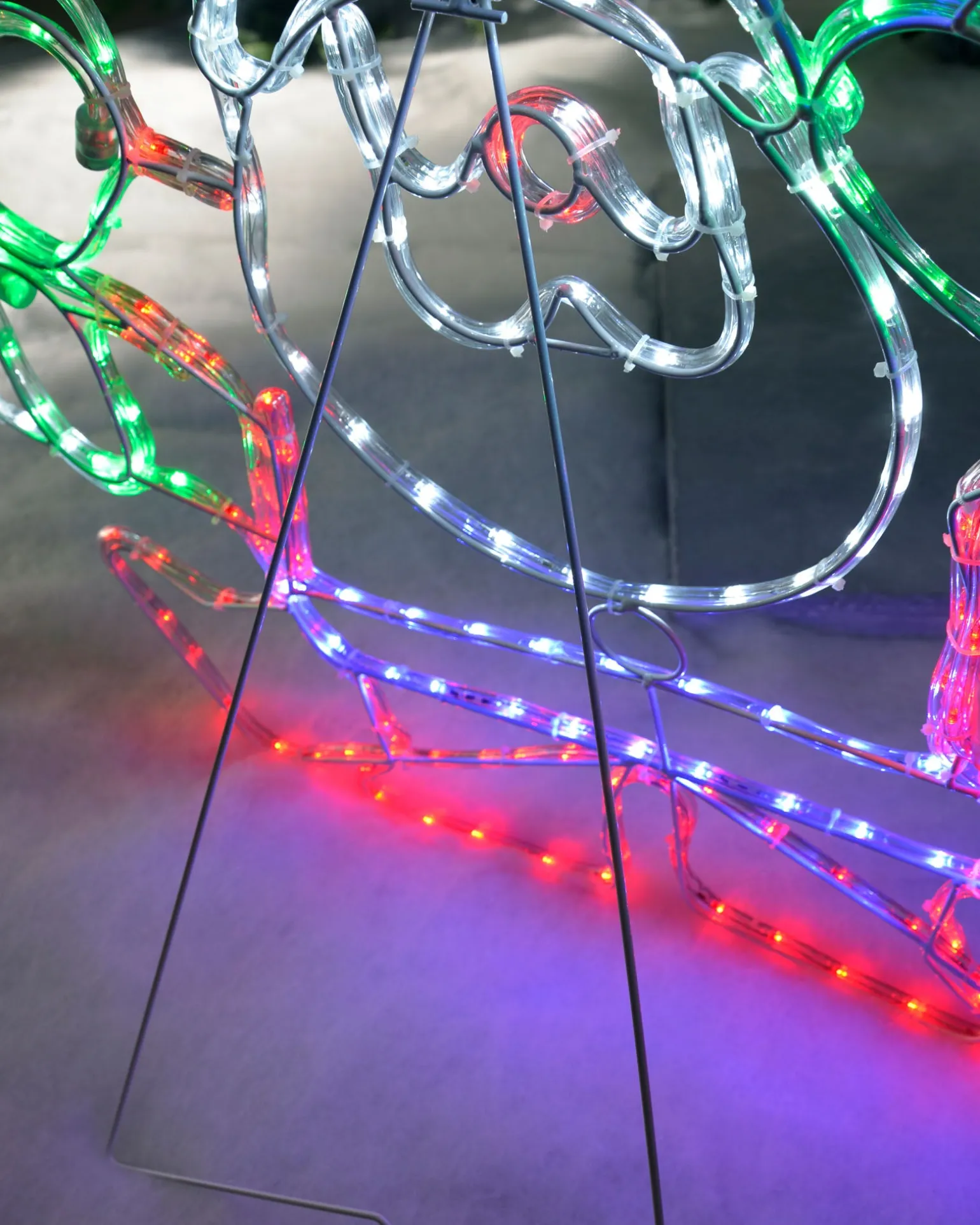 Animated Santa Rope Light Silhouette, 90 Cm