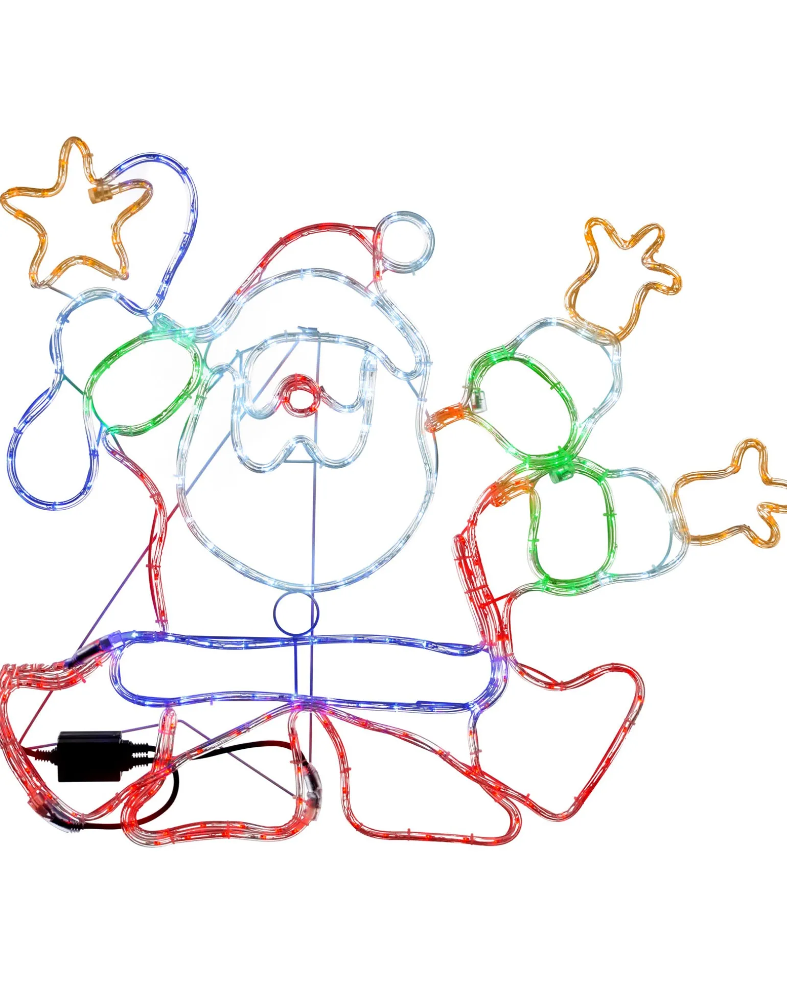 Animated Santa Rope Light Silhouette, 90 Cm