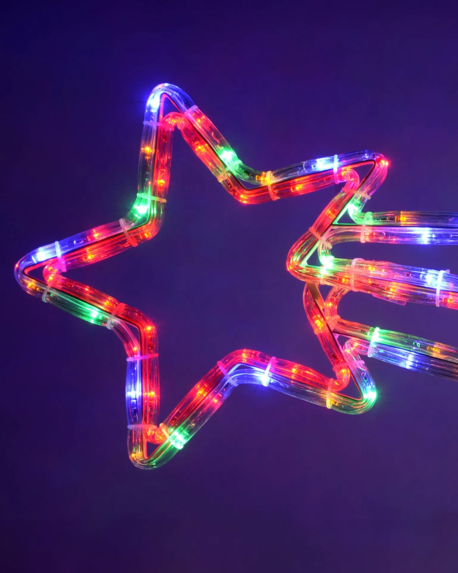 Animated Shooting Star LED Rope Lights Silhouette With Speed Controller, 90 Cm - Large