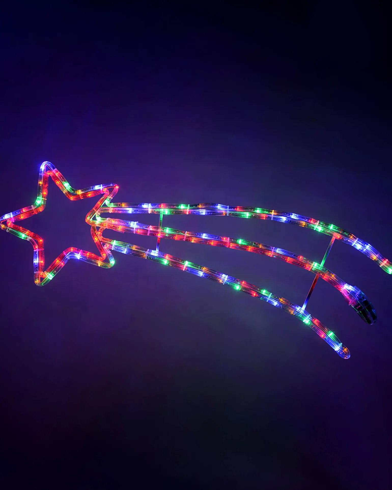 Animated Shooting Star LED Rope Lights Silhouette With Speed Controller, 90 Cm - Large
