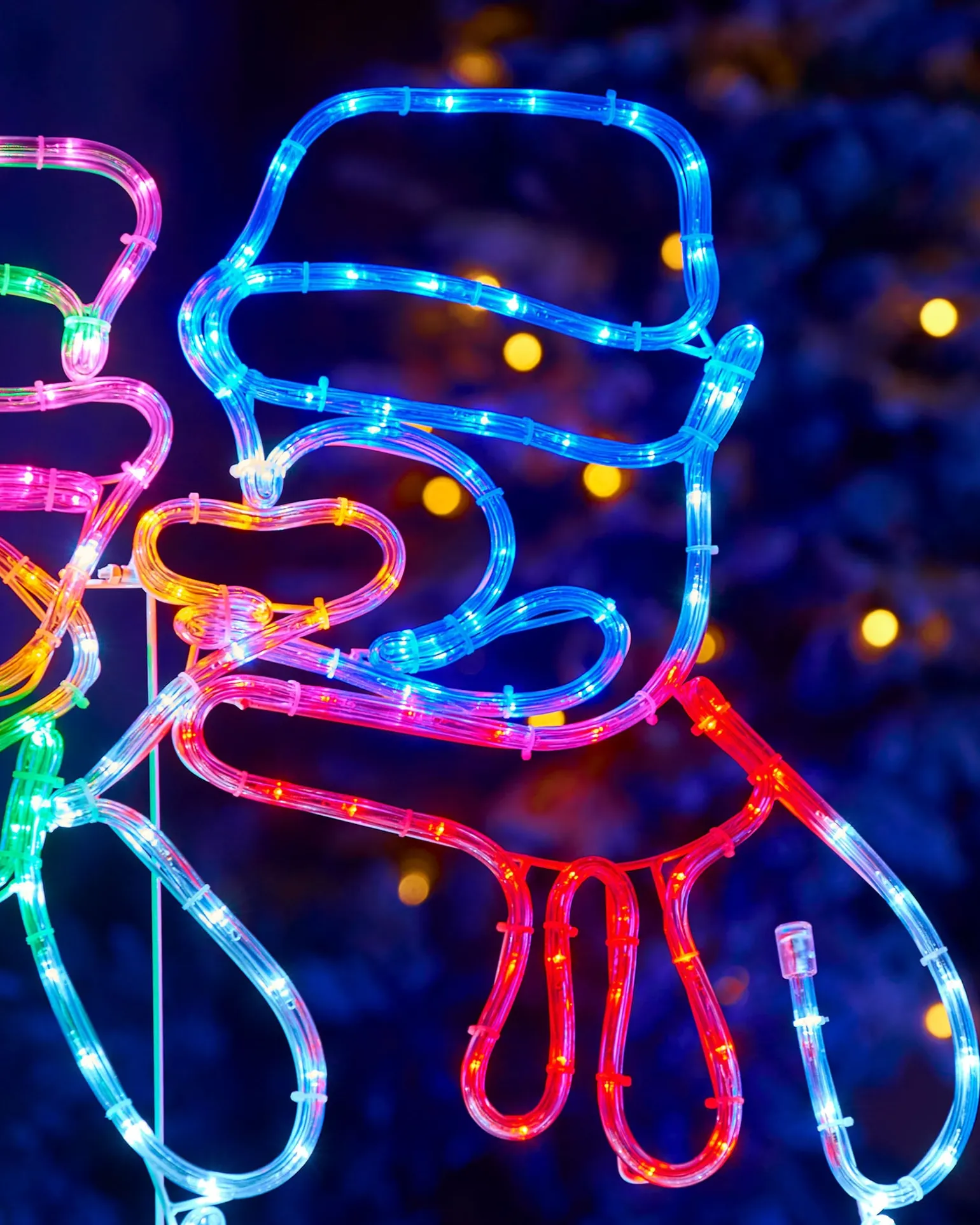 Animated Snowman Rope Light Silhouette, 105 Cm
