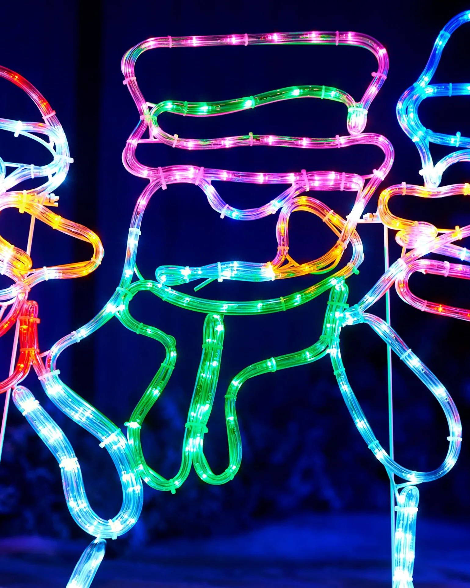 Animated Snowman Rope Light Silhouette, 105 Cm