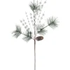 Artificial Berries And Pinecone Pick, White, 66 Cm