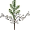 Artificial Berries Pick, White, 31 Cm