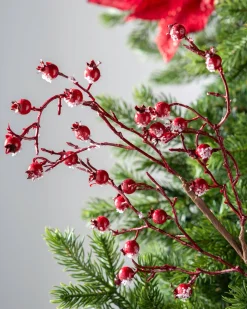 Artificial Berries Tree Pick, Red, 57 Cm