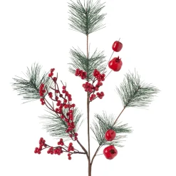 Artificial Berries Tree Pick, Red, 66 Cm