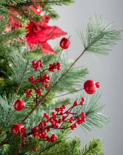 Artificial Berries Tree Pick, Red, 66 Cm