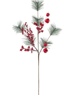 Artificial Berries Tree Pick, Red, 66 Cm