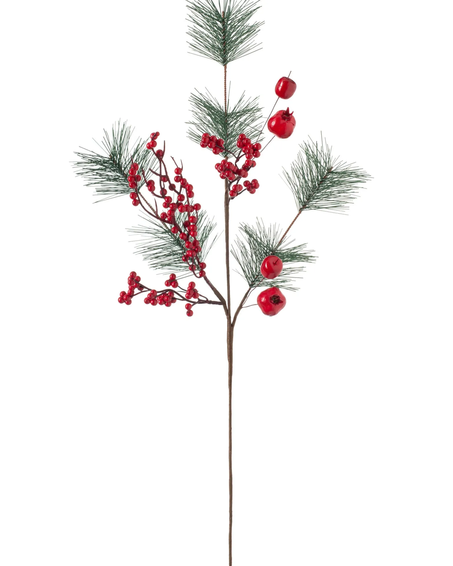 Artificial Berries Tree Pick, Red, 66 Cm