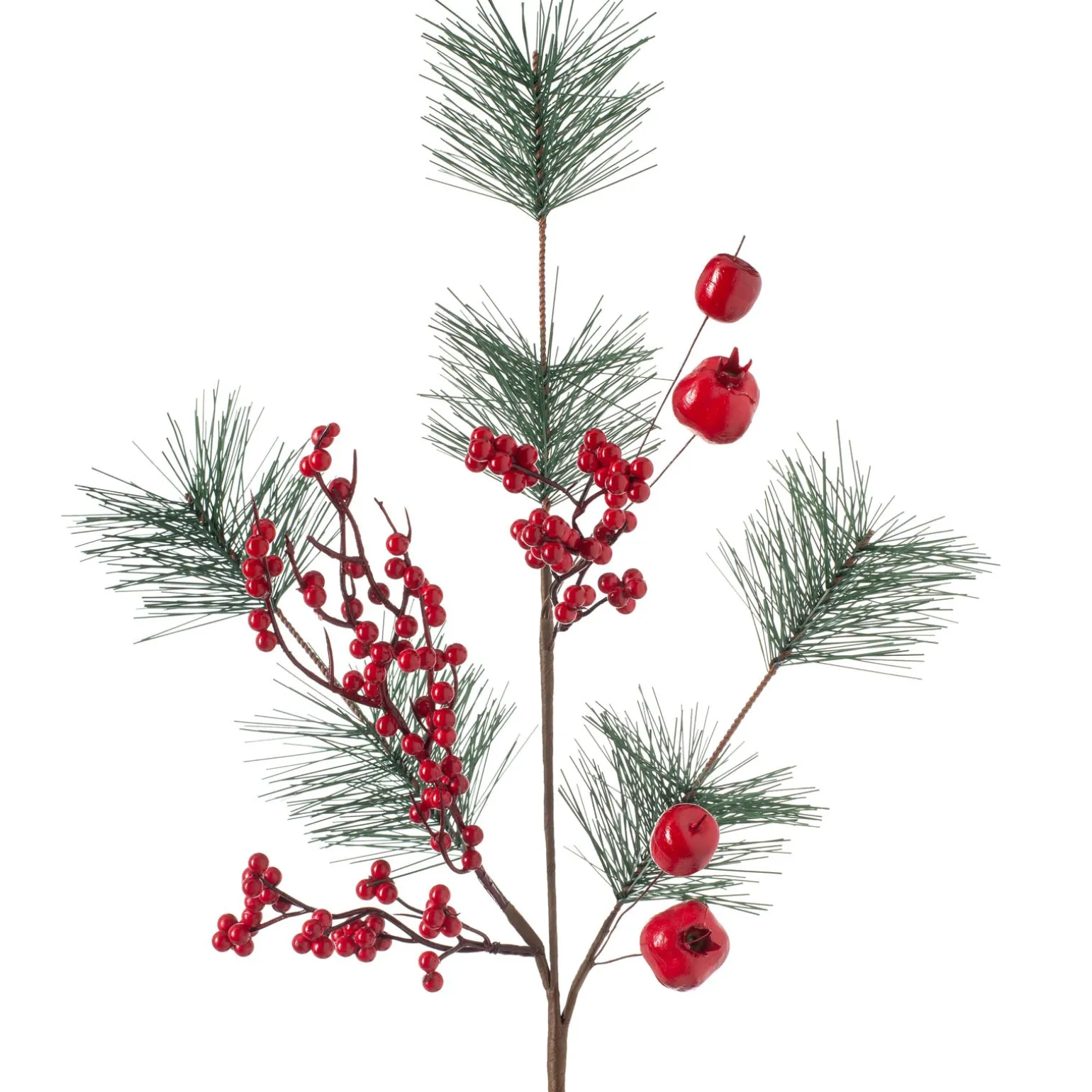 Artificial Berries Tree Pick, Red, 66 Cm