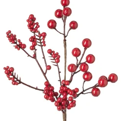 Artificial Berries Tree Pick, Red, 30 Cm