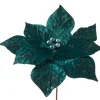 Artificial Emerald Poinsettia Flower, 30 Cm