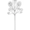 Artificial Feather Pick, Silver, 62 Cm