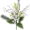 Artificial Frosted Berries Pick, White, 31 Cm