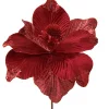 Artificial Magnolia Flower, Red, 25 Cm