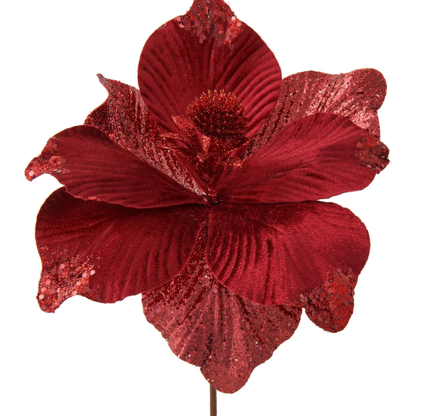 Artificial Magnolia Flower, Red, 25 Cm