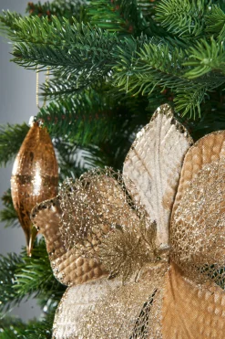 Artificial Magnolia Flower, Gold, 24 Cm