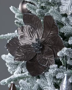 Artificial Magnolia Flower, Grey, 28 Cm