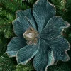Artificial Magnolia Flower, Emerald, 23 Cm