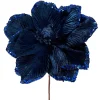 Artificial Magnolia Flower, Navy, 26 Cm