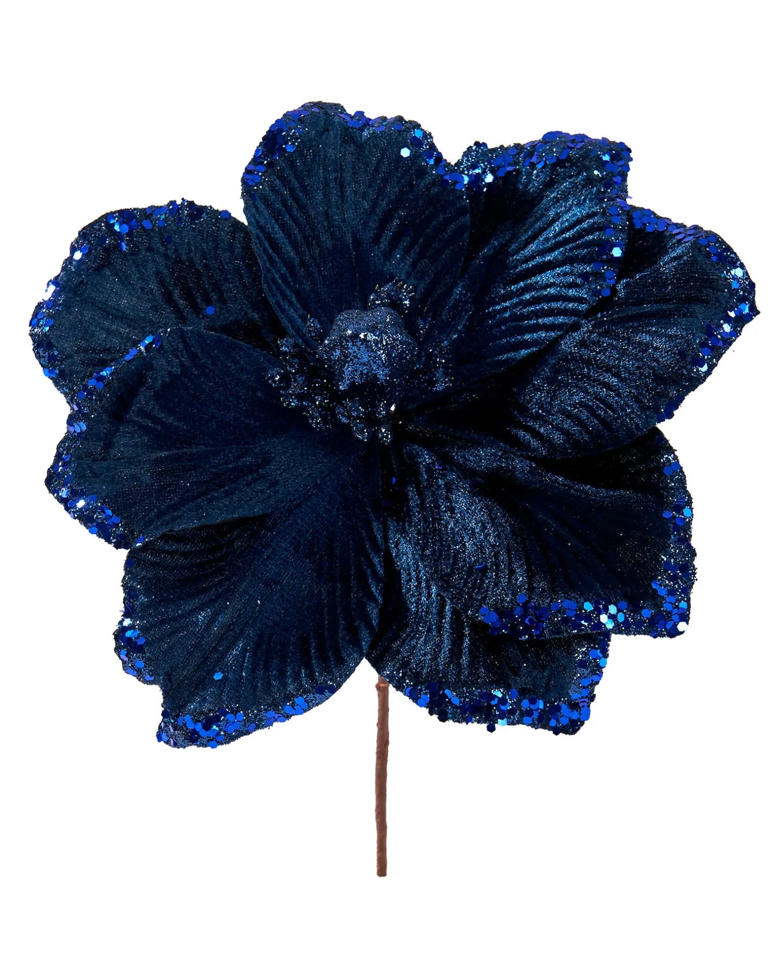 Artificial Magnolia Flower, Navy, 26 Cm