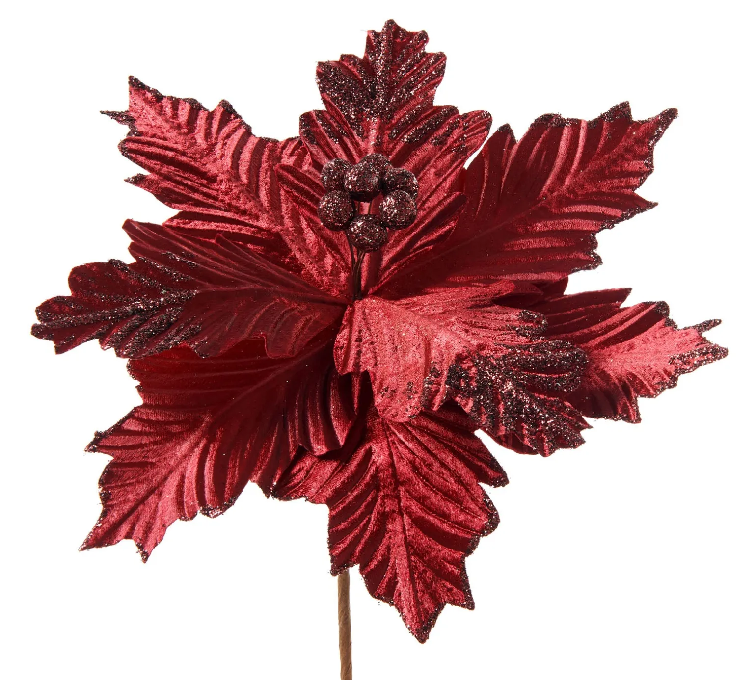 Artificial Poinsettia Flower, Red, 26 Cm
