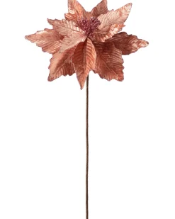 Artificial Poinsettia Flower, Pink, 32 Cm