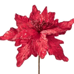 Artificial Poinsettia Flower, Red, 30 Cm