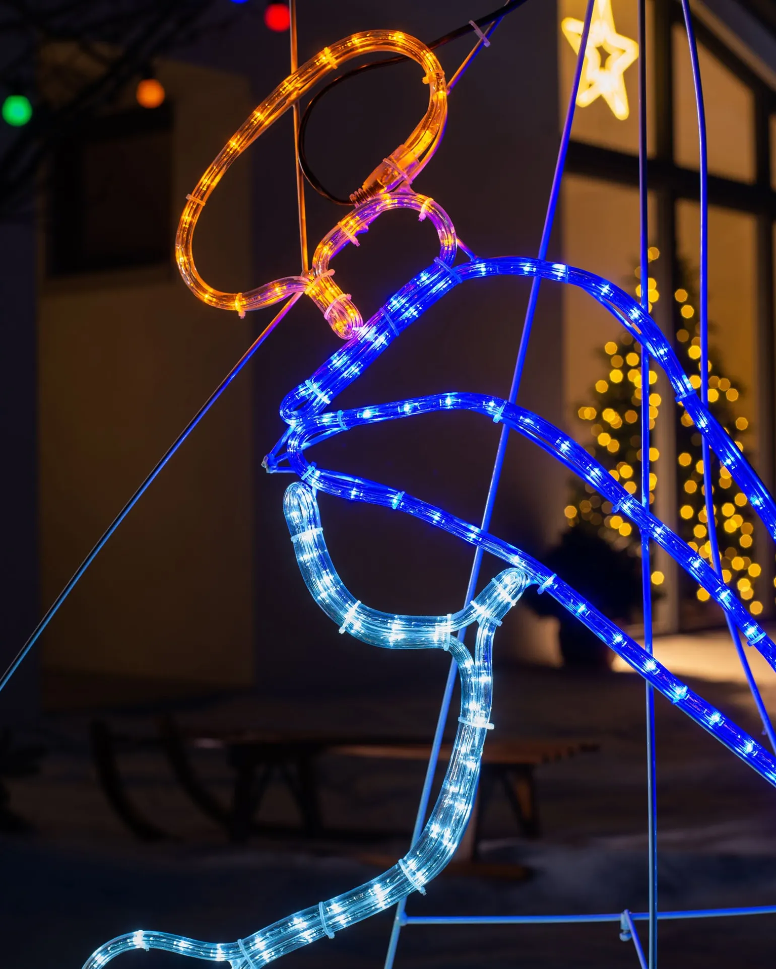 Baby Jesus Rope Light Silhouette, 200 Cm