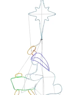 Baby Jesus Rope Light Silhouette, 200 Cm