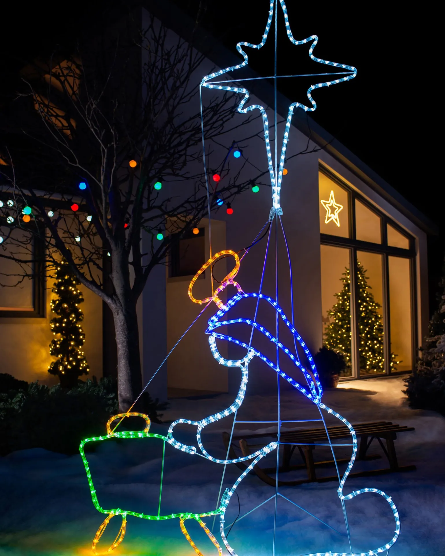 Baby Jesus Rope Light Silhouette, 200 Cm