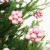 Baby Pink Glass Berry Cluster Baubles, 10 Pack