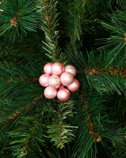 Baby Pink Glass Berry Cluster Baubles, 10 Pack