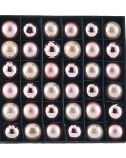 Baby Pink Shatterproof Baubles, 36 Pack, 3 Cm