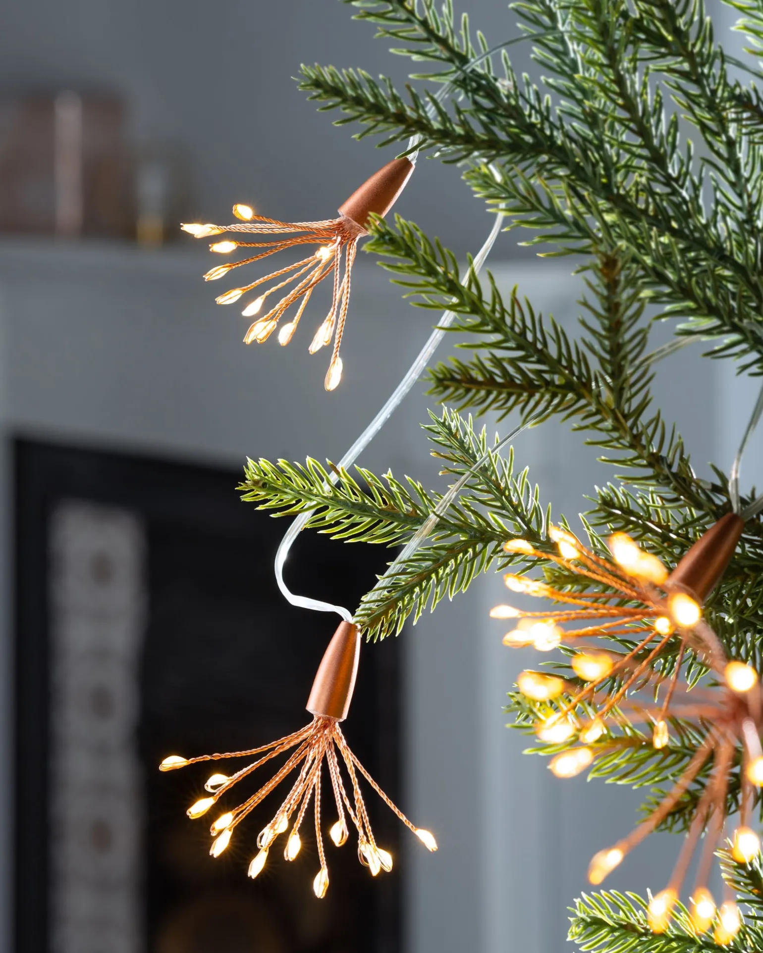 Battery Operated Firework Copper Wire Light String, 2 M