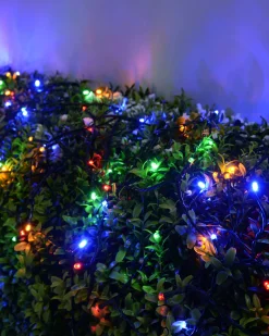 Battery Operated Multi-Function 100 LED Light String With Timer, Multi-Coloured
