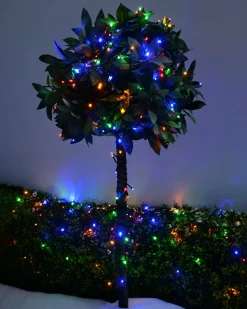 Battery Operated Multi-Function 100 LED Light String With Timer, Multi-Coloured
