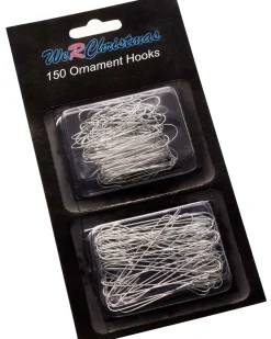 Bauble Ornament Hooks Multi Pack, Silver, Pack Of 150