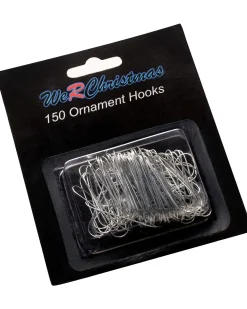 Bauble Ornament Hooks, Silver, Pack Of 150
