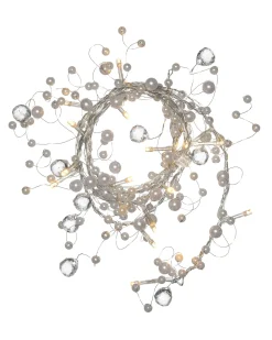 Beaded Garland Light String Decoration With 20 LED Lights, 1.8m, Warm White