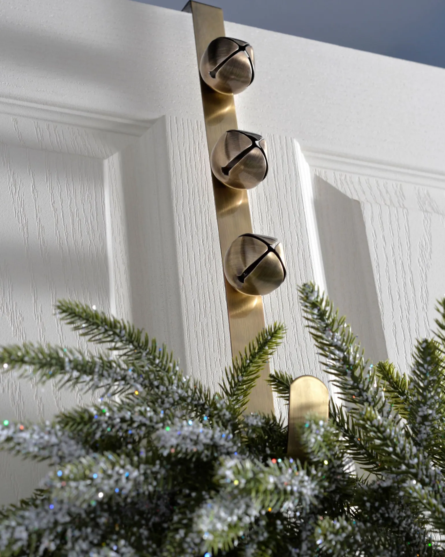 Bells Wreath Door Hanger, Antique Gold, 38 Cm