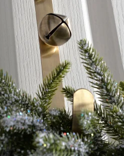 Bells Wreath Door Hanger, Antique Gold, 38 Cm