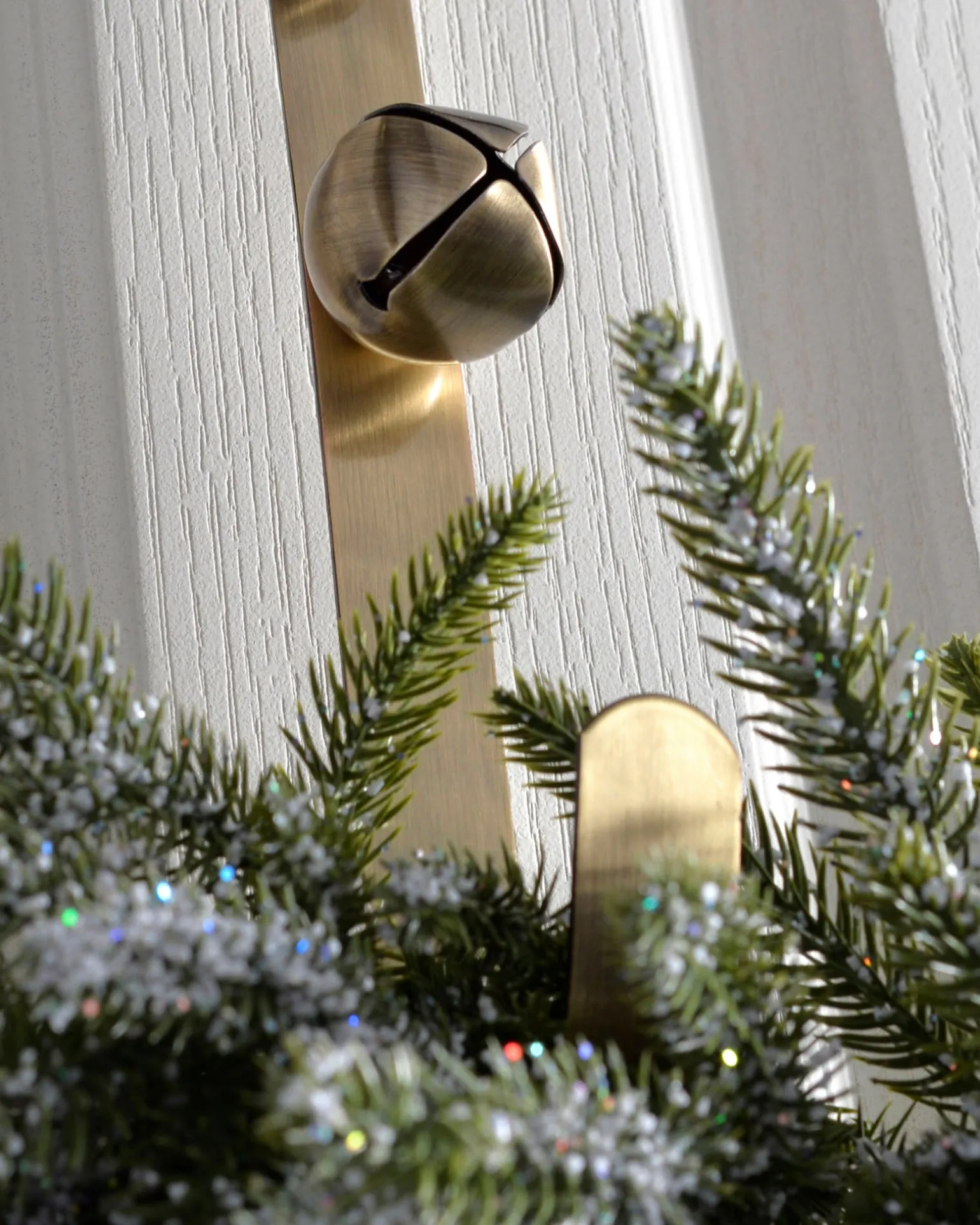 Bells Wreath Door Hanger, Antique Gold, 38 Cm