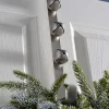 Bells Wreath Door Hanger, Antique Silver, 38 Cm