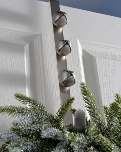 Bells Wreath Door Hanger, Antique Silver, 38 Cm