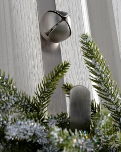 Bells Wreath Door Hanger, Antique Silver, 38 Cm