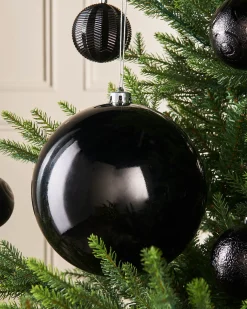 Black Large Gloss Shatterproof Bauble, 20 Cm